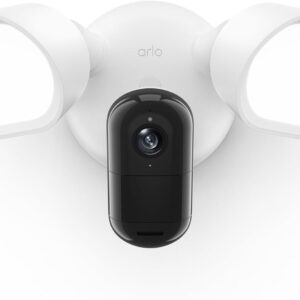 Arlo Wired Floodlight Camera | Home Security Camera with 2K Video and HDR | 2000 Lumens | Integrated Siren, Weather-Resistant, Color Night Vision, 160º...