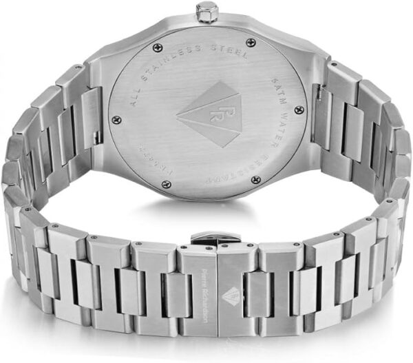 PIERRE RICHARDSON PR5428 Men’s Luxury Watch – Japanese Quartz Movement, Stainless Steel, 41mm, 5ATM Water Resistant, Scratch-Resistant Sapphire Crystal Glass – Classic Dress Watch for Men - Image 5