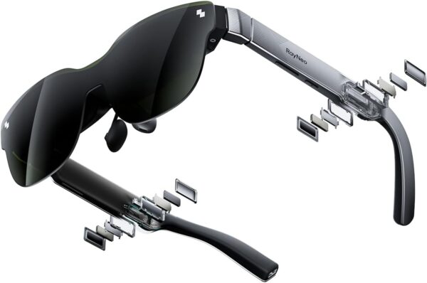 RayNeo Air 3s AR/XR Glasses, 201" 120Hz FHD HueView Display, Portable AR Video Eyewear Gaming Glasses for iPhone 16/15, Android, Mac, Switch, PS5, Steam Deck - Next-Gen Wearable Theater