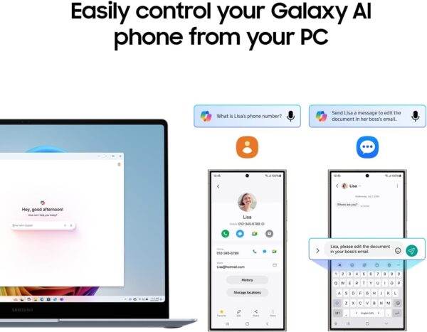 SAMSUNG 15” Galaxy AI Book4 Edge PC Laptop Computer, Snapdragon X Plus Processor, Live Captions, FHD LED Anti-Glare Display, Long-Lasting Battery, 2024 Version, NP750XQA-KB2US - Image 4