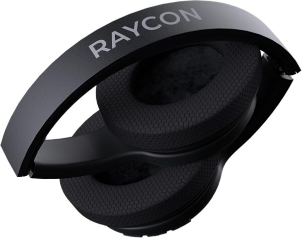 Raycon Fitness Headphones - Wireless Over-Ear-Headphones with 45 Hours of Battery, Active Noise Cancellation, Awareness Mode, 3 Quick Swap Ear Cushions, IPX4 Water Resistance (Black) - Image 2