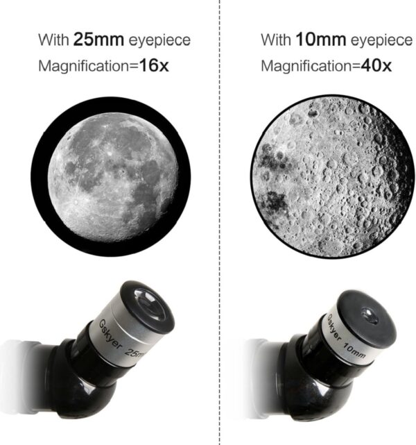Gskyer Telescope, 70mm Aperture 400mm AZ Mount Astronomical Refracting Telescope for Kids Beginners - Travel Telescope with Carry Bag, Phone Adapter and Wireless Remote. - Image 5