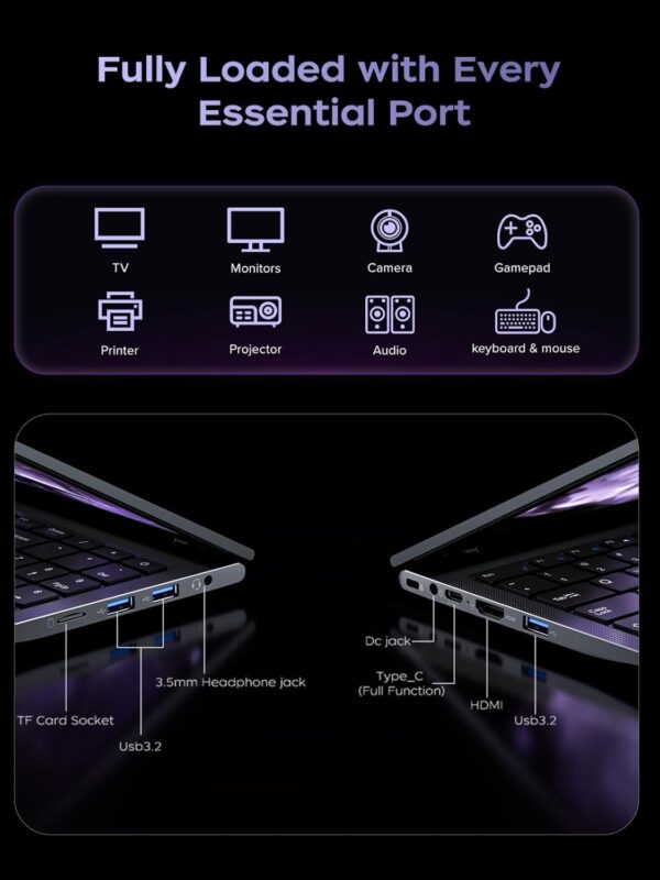 2025 AMD Laptop, 15.6inch Laptop Computer with AMD Ryzen 7 5700U(8C/16T, Up to 4.3GHz), 16GB RAM 512GB NVMe SSD Windows 11 Laptop, Radeon RX Vega 8 Graphics,WiFi 6 - Image 4