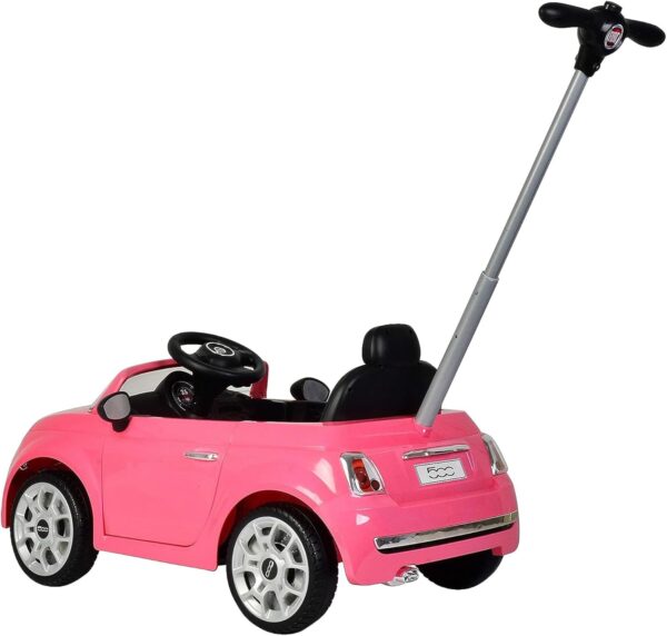 Best Ride On Cars Fiat 500 Push Car, Pink, Large - Image 5