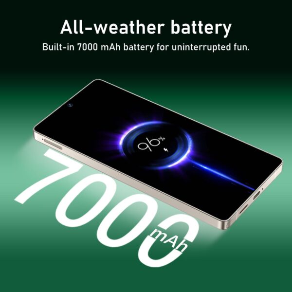 I25 Ultra: 6.99" FHD+ Android 14 Smartphone | 12GB+512GB | 108MP+68MP Camera | 7000mAh Battery | Built-in Stylus Pen | Blazing Fast Performance (Purple) - Image 4