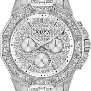 Bulova Men's Crystal Octava Chronograph Quartz Watch, Pave Crystal Dial