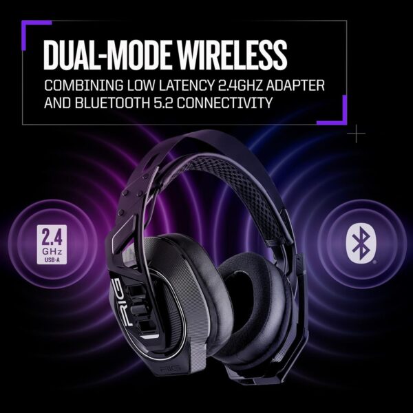RIG 900 MAX HX Universal Dual Wireless Gaming Headset 2.4GHz/Bluetooth for Xbox, PlayStation, Nintendo Switch, PC, Android, iPhone - Charging Base - 60 Hours Battery - Dolby Atmos 3D Audio - Image 7