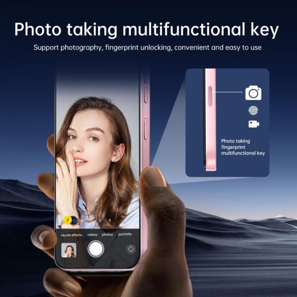 16PROMAX Unlocked Phone | 16+512GB Smartphone | Cell Phone Android 14.0 | Long Battery Life 7000mAh | 6.99" HD Display | 68+108MP Zoom Camera | with Dual SIM | Fingerprint Lock | Face ID (Pink) - Image 4