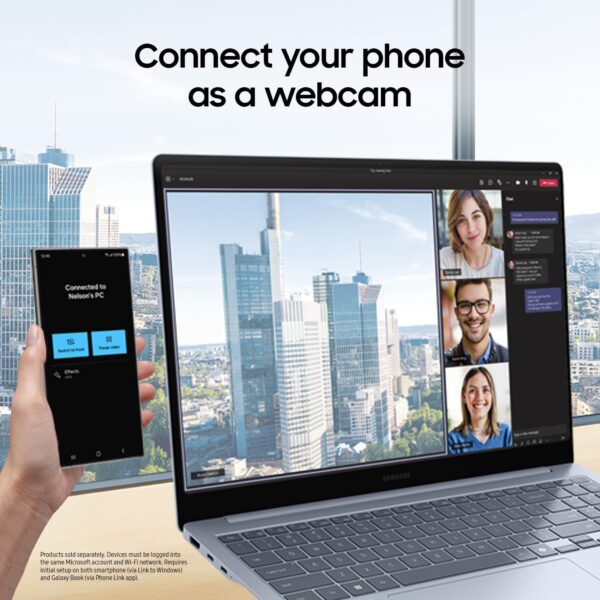 SAMSUNG 15” Galaxy AI Book4 Edge PC Laptop Computer, Snapdragon X Plus Processor, Live Captions, FHD LED Anti-Glare Display, Long-Lasting Battery, 2024 Version, NP750XQA-KB2US - Image 3
