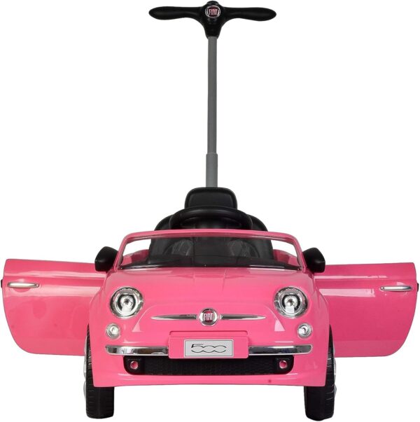 Best Ride On Cars Fiat 500 Push Car, Pink, Large - Image 4