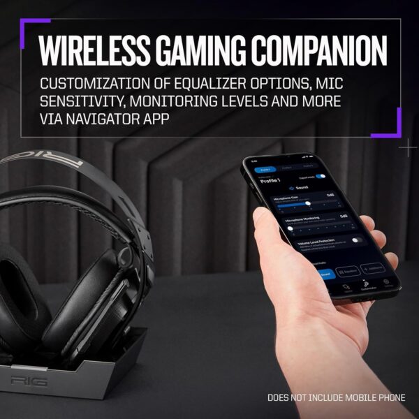 RIG 900 MAX HX Universal Dual Wireless Gaming Headset 2.4GHz/Bluetooth for Xbox, PlayStation, Nintendo Switch, PC, Android, iPhone - Charging Base - 60 Hours Battery - Dolby Atmos 3D Audio - Image 2