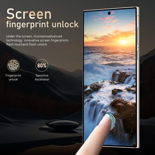 I24 Ultra 5G Unlocked Phones, Built in Pen, Smartphone Battery 6800mAh 6.8" HD Screen Unlocked Cell Phone, 12+512GB Android13 with 128G Memory Card, Face ID/Fingerprint Lock/GPS (Gray) - Image 4