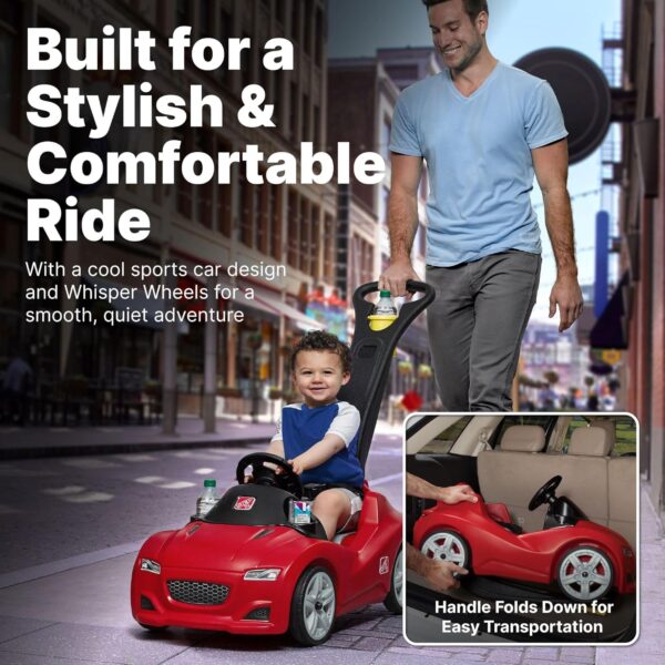 Step2 Whisper Ride Cruiser Red Kids Push Car - Image 5