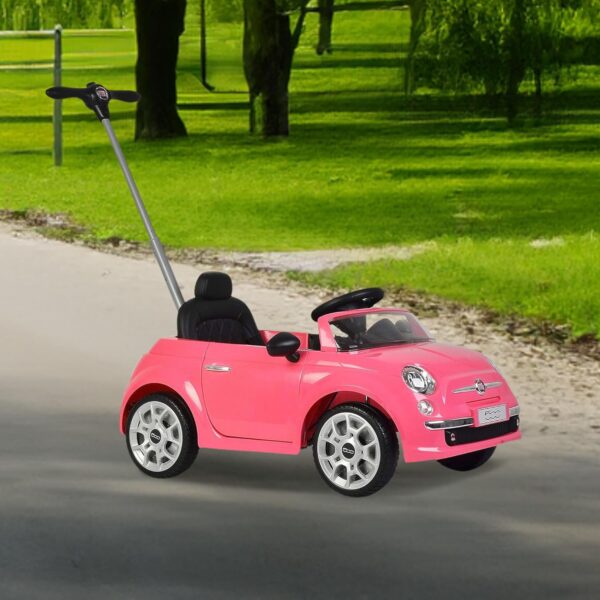 Best Ride On Cars Fiat 500 Push Car, Pink, Large - Image 9