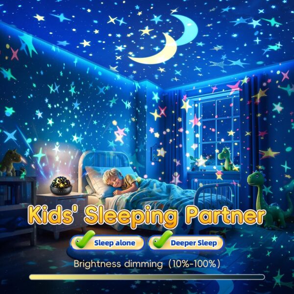 Dinosaur Toys for Kids 3-5, 【Remote+3 Films+93 Effects】 Dinosaur Toys for Kids 2-4, 【3 Timer+5 Brightness】 Toys for 3 Year Old Boys, Rotate 3 Year Old Boy Gift, 5 Year Old Boy Birthday Gift - Image 2