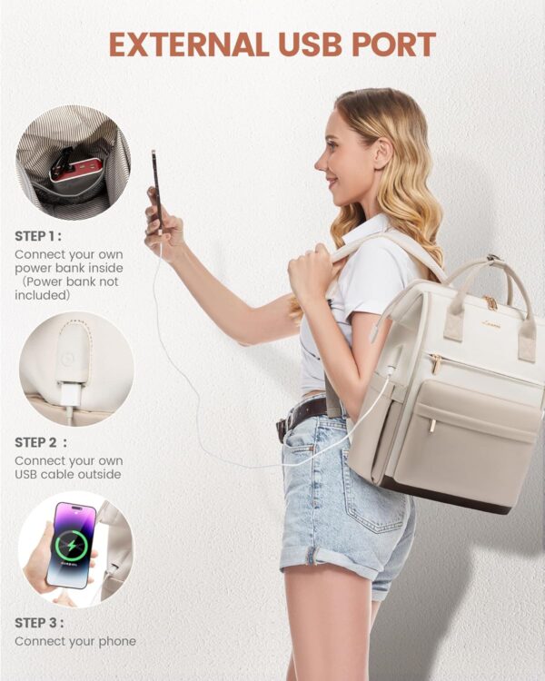LOVEVOOK Laptop Backpack for Women Men 15.6 Inch - Image 6