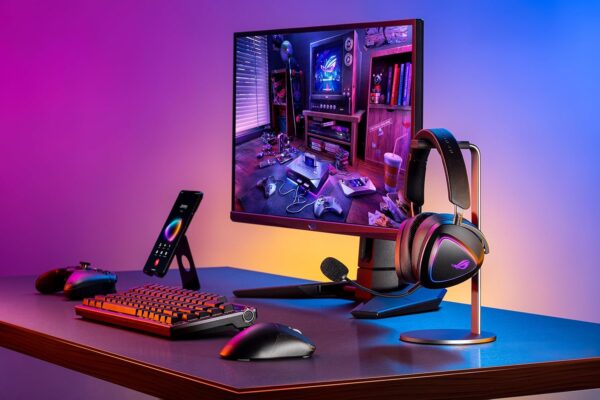 ASUS ROG Delta II Wireless Gaming Headset (BT, ROG SpeedNova 2.4GHz, 3.5mm, 50mm Titanium-Plated Drivers, 10mm Super-Wideband Mic, 110HR Battery, DualFlow Audio, for PC, Switch, PS5, Xbox)- Black - Image 7