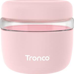 Tronco 24 oz Glass Food Storage Containers with Lids, Airtight, Leak & Spill Proof Glass Lunch Bowls for Meal Prep, Salad, Yogurt, Soup & Stew, Microwave & Dishwasher Safe, BPA-Free, Set of 1