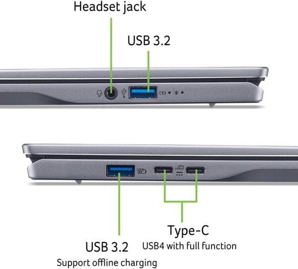 Acer Swift Go 14 AI Copilot+ PC | 14.5" 2.5K 120Hz Display | Unlock AI Experiences | Snapdragon X Plus 8-Core Processor | 16GB RAM | 1TB Gen 4 SSD | Wi-Fi 7 | Windows 11 Home | SFG14-01-X006 - Image 9