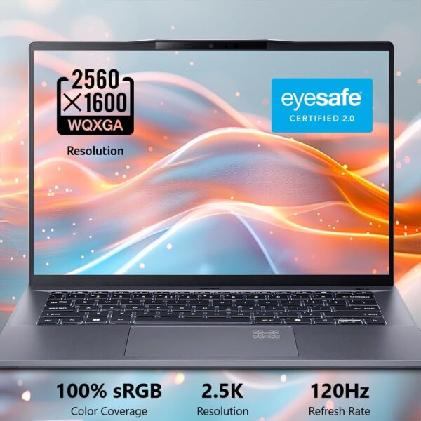 Acer Swift Go 14 AI Copilot+ PC | 14.5" 2.5K 120Hz Display | Unlock AI Experiences | Snapdragon X Plus 8-Core Processor | 16GB RAM | 1TB Gen 4 SSD | Wi-Fi 7 | Windows 11 Home | SFG14-01-X006 - Image 13