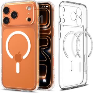 Spigen for iPhone 17 Pro Max Case, Ultra Hybrid MagFit [TPU Covered Camera Control] [Anti-Yellowing] [Compatible with Magsafe] - Clear