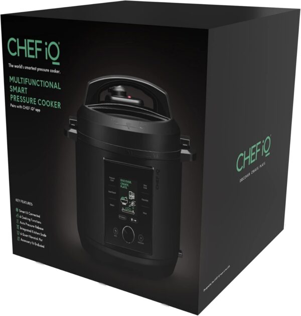 CHEF iQ Smart Pressure Cooker with WiFi and Built-in Scale - Easy-to-Use 10-in-1 Multicooker with 500+ Guided Recipes - Rice Cooker, Slow Cooker, Instant Meals for Foodies - 6 Quart - Family Size - Image 2