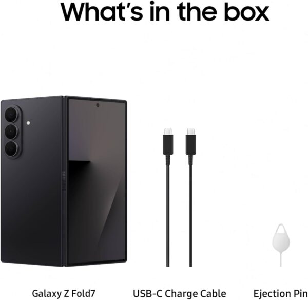 Samsung Galaxy Z Fold7 Cell Phone, 512GB AI Smartphone, Unlocked Android, AI Photo Edits, Large Screen, Long Battery Life, 2025, US 1 Yr Manufacturer Warranty, JetBlack - Image 2