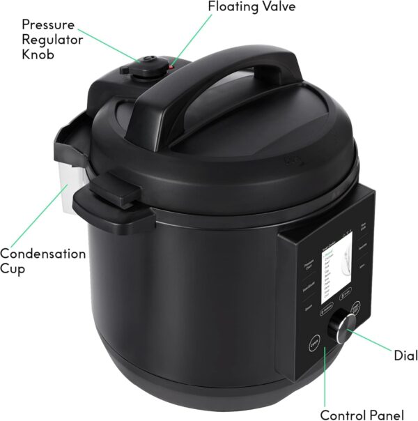 CHEF iQ Smart Pressure Cooker with WiFi and Built-in Scale - Easy-to-Use 10-in-1 Multicooker with 500+ Guided Recipes - Rice Cooker, Slow Cooker, Instant Meals for Foodies - 6 Quart - Family Size - Image 4