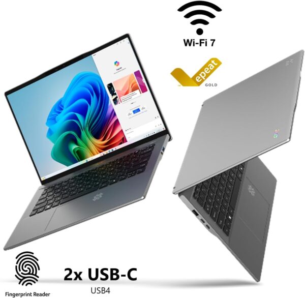 Acer Swift Go 14 AI Copilot+ PC | 14.5" 2.5K 120Hz Display | Unlock AI Experiences | Snapdragon X Plus 8-Core Processor | 16GB RAM | 1TB Gen 4 SSD | Wi-Fi 7 | Windows 11 Home | SFG14-01-X006 - Image 10