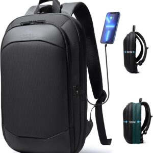 Business Backpack for Men 17 Inch,Slim & Expandable Waterproof Travel Laptop Backpack with USB Charger Port,Anti-Theft Lightweight Large Work Computer Bag,College Laptop Backpacks Gifts for Men Women