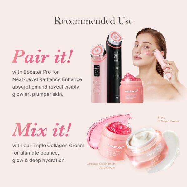 medicube Collagen Jelly Cream- Niacinamide & Freeze-Dried Hydrolyzed Collagen - Boosts skin's barrier hydration and gives 24h Glow & Lifted Look - Korean skincare (1.69 Fl Oz (Pack of 1)) - Image 2
