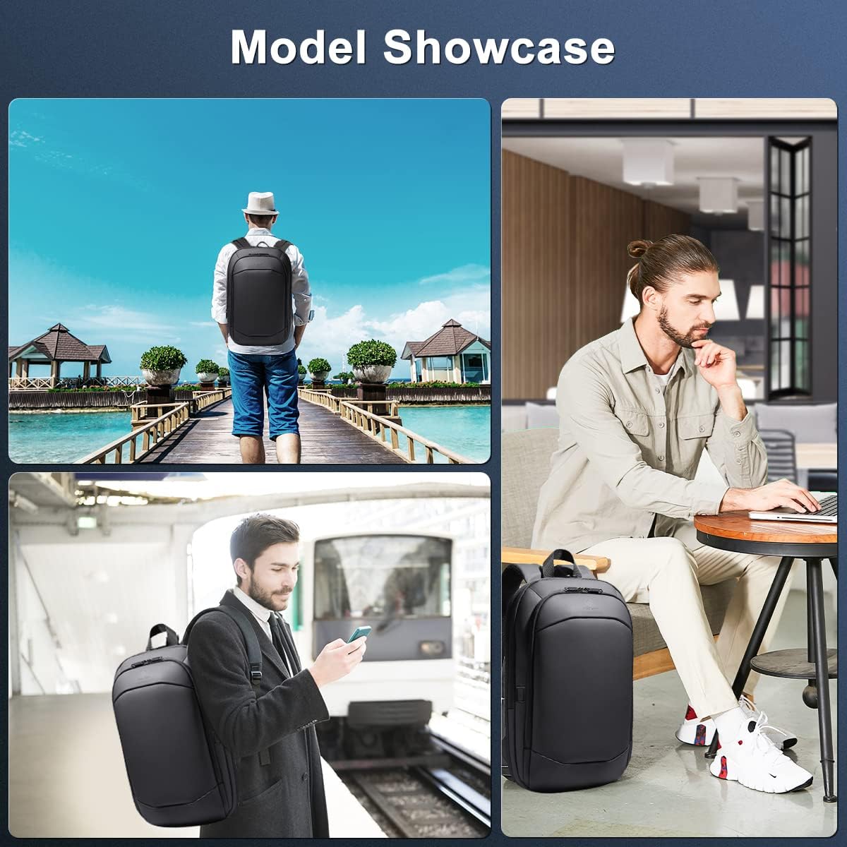 Business Backpack for Men 17 Inch,Slim & Expandable Waterproof Travel Laptop Backpack with USB Charger Port,Anti-Theft Lightweight Large Work Computer Bag,College Laptop Backpacks Gifts for Men Women - Image 4