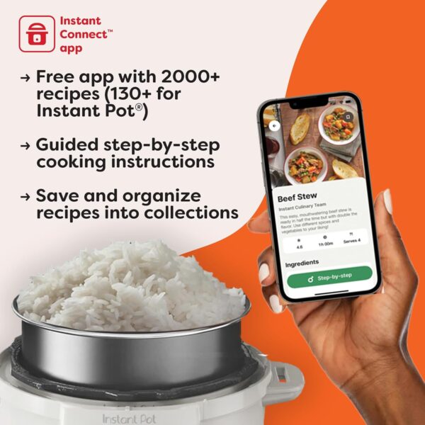 Instant Pot Pro Crisp 11-in-1 Air Fryer and Electric Pressure Cooker Combo with Multicooker Lids that Air Fries, Steams, Slow Cooks, Sautés, Dehydrates, & More, Free App With Over 800 Recipes, 8 Quart - Image 3