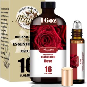 Rose Fragrance Oil-Rose Essential Oil 16.33oz (490ml)-100% Pure Natural Scent for Diffusers, Candles, Soap Making & Aromatherapy-Relaxing Home & Gift Essential Oil for Bath, Massage
