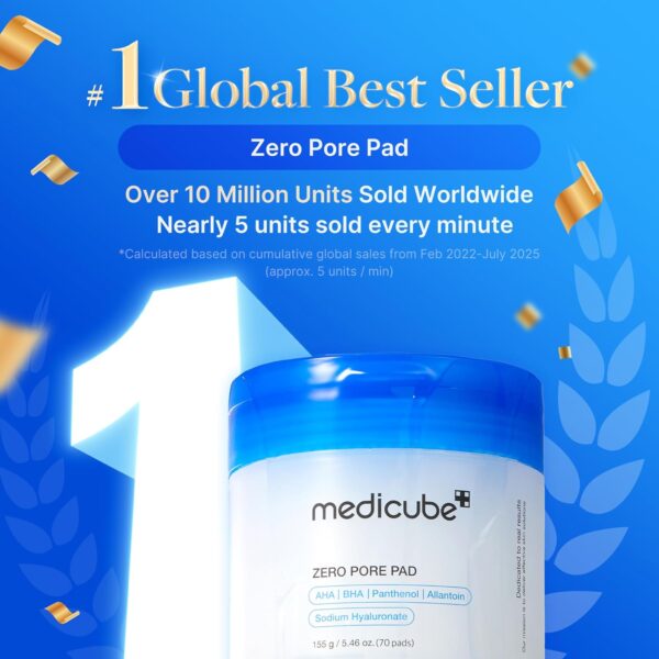 Medicube Zero Pore Pads 2.0, Dual-Textured Facial Toner Pads for Exfoliation and Pore Care with 4.5% AHA Lactic Acid & 0.45% BHA Salicylic Acid, Ideal... - Image 6