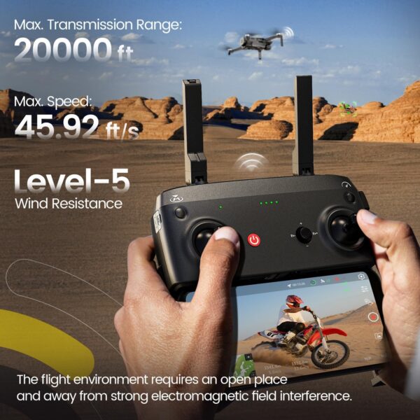Holy Stone HS900 Drone with Camera for Adults, 3-Axis Gimbal, 8K Photo, 4K/30FPS Video, 20000Ft Transmission, AI Follow Me, Visual Tracking, Smart Return, QuickShots, Beginner-Friendly - Image 6