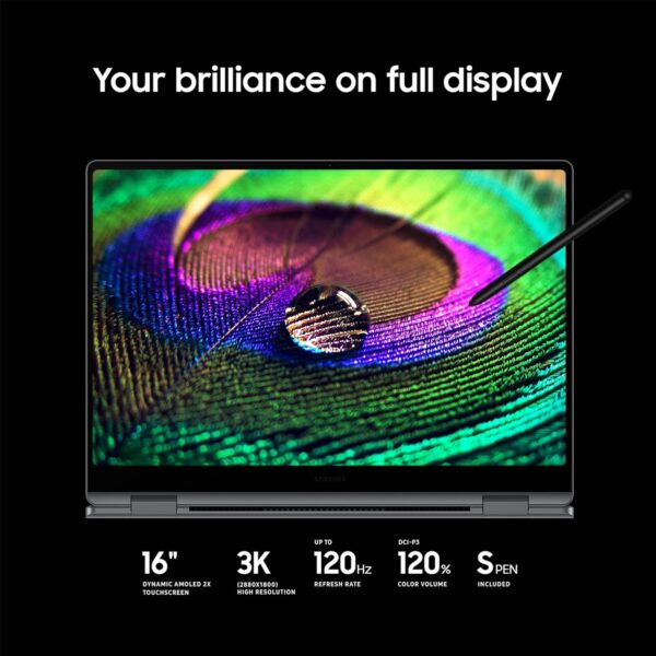 Samsung 16” Galaxy Book5 Pro 360 Copilot+ PC, AI Computer, Intel Core 7 Ultra Processor, 3K AMOLED (2880x1800) Touchscreen, S Pen,120Hz, Dolby Atmos, Student Laptop, Lightweight, All-Day Battery Life - Image 11