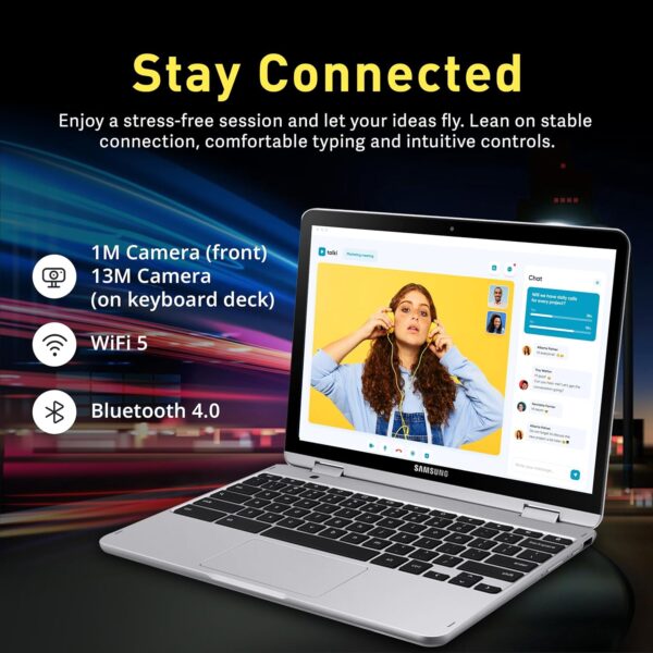 SAMSUNG 12.2" FHD 2-in-1 Touchscreen Chromebook Plus Laptop for Business&Students, Intel Dual-Core, 4GB RAM, 224GB Storage(64GB eMMC+160GB Docking Station Set), Stylus Pen, Wireless Mouse, Silver - Image 6