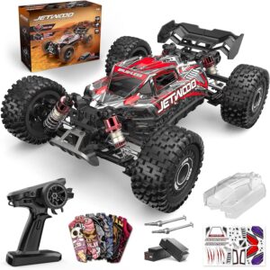 Jetwood 1/16 Fast Brushless RC Cars for Adults, Max 42 mph High Speed Remote Control Car for Boys, Electric RTR Race RC Truck, Oil-Filled Shocks RC Buggy, Offroad All Terrian JC16EP with 2 Lipo