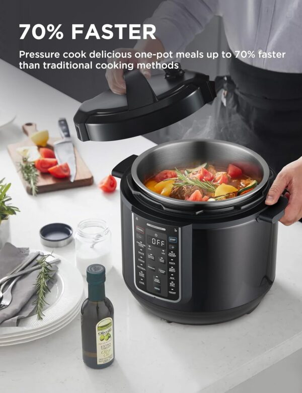 Midea 12-in-1 Electric Pressure Cooker, 8 Quarts, 12 Presets, Multi-Functional Programmable Slow Cooker, Rice Cooker, Steamer, Sauté Pan, Yogurt Maker, and More, Stainless Steel - Image 7