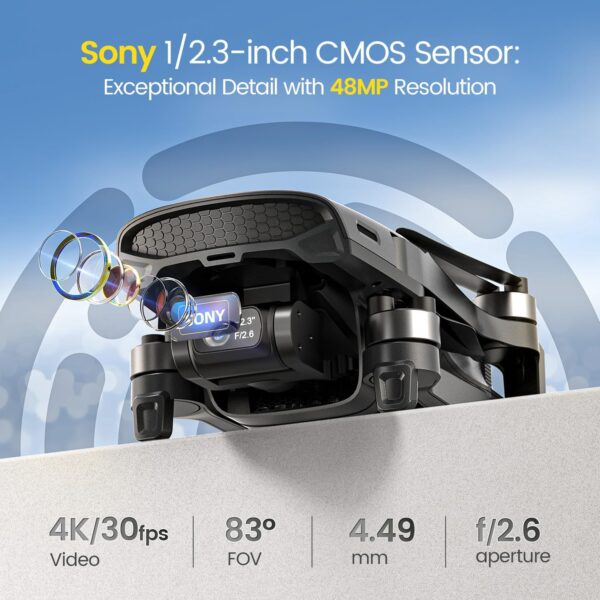 Holy Stone HS900 Drone with Camera for Adults, 3-Axis Gimbal, 8K Photo, 4K/30FPS Video, 20000Ft Transmission, AI Follow Me, Visual Tracking, Smart Return, QuickShots, Beginner-Friendly - Image 9
