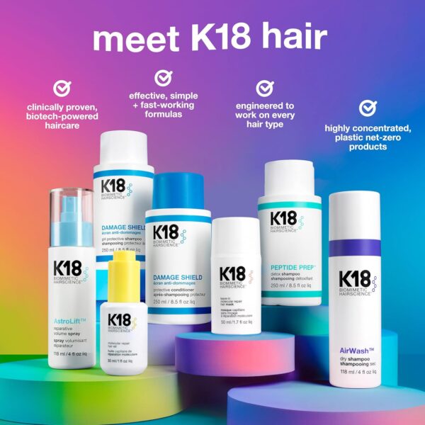 K18 Leave-In Molecular Hair Mask, Repairs Dry or Damaged Hair, Reverse Hair Damage from Bleach, Color, Chemical Services & Heat - Image 2