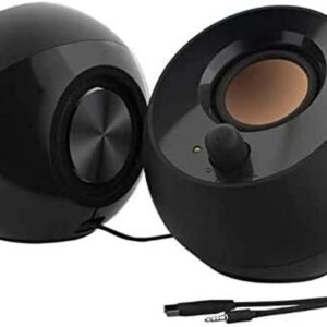 Creative Pebble 2.0 USB-Powered Desktop Speakers with Far-Field Drivers and Passive Radiators for Pcs and Laptops (Black)