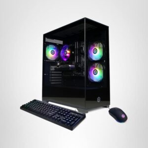 CyberPowerPC Gamer Master Gaming PC, AMD Ryzen 5 5500 3.6GHz, Radeon RX 6400 4GB, 16GB DDR4, 500GB PCIe Gen4 SSD, WiFi Ready & Windows 11 Home (GMA3100A)
