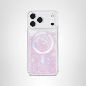 Case-Mate Soap Bubble iPhone 17 Pro Max Case [Compatible with MagSafe] - Liquid Glitter Phone Case with 12ft Drop Protection - Premium Magnetic Cover for iPhone 17 Pro Max - Iridescent Waterfall