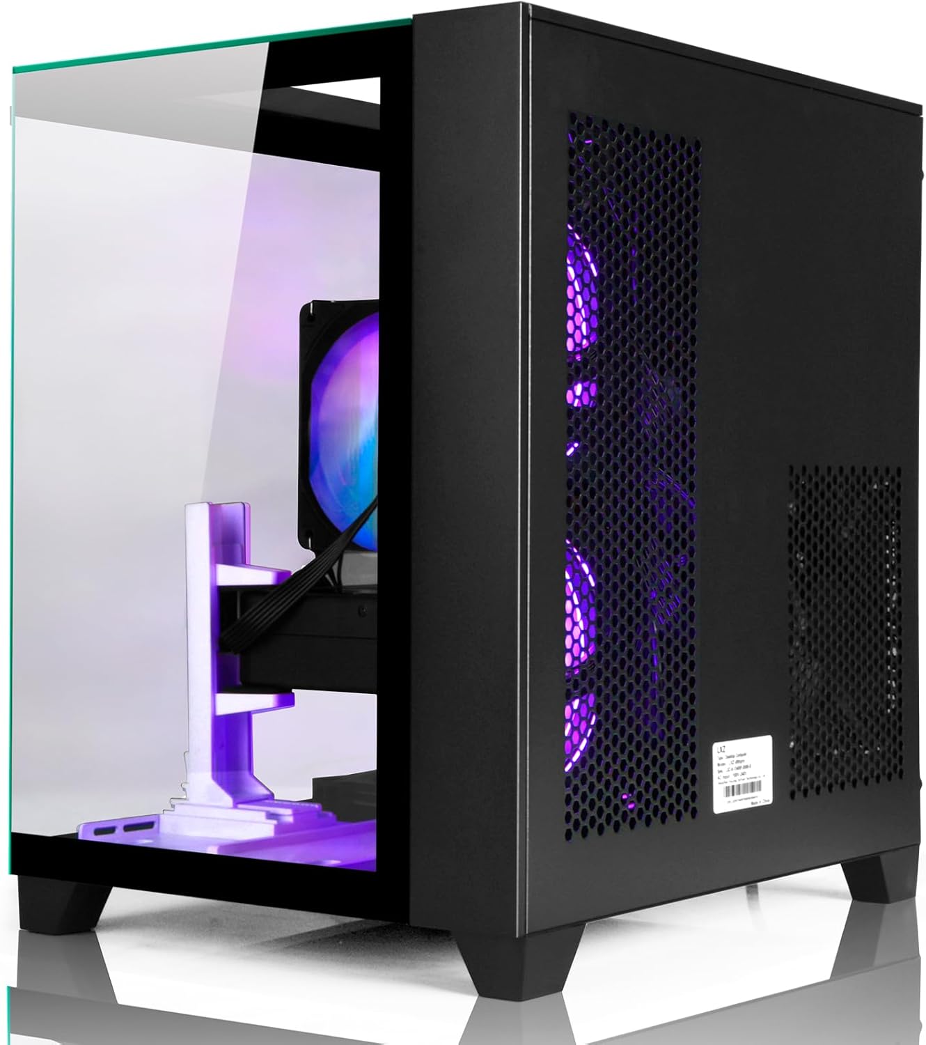 LXZ Gaming PC Desktop Ryzen 7 8700F | 32GB DDR5 RAM | GeForce RTX 5060 8GB | High-Performance Gaming & Design Computer, Black Tower PC - Image 3