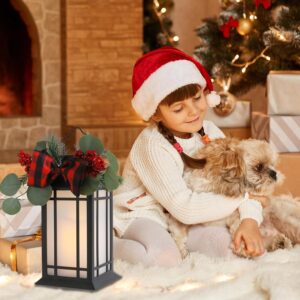 Bdor 13-Inch IP65 Waterproof Battery-Powered Christmas Lantern with Led Flameless Candle and 6-Hour Timer - Decorative Lantern for Patio & Garden(2 Pack)