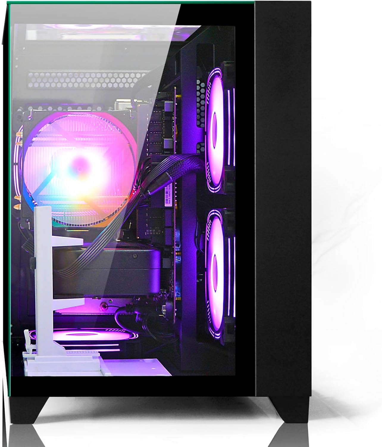 LXZ Gaming PC Desktop Ryzen 7 8700F | 32GB DDR5 RAM | GeForce RTX 5060 8GB | High-Performance Gaming & Design Computer, Black Tower PC - Image 2