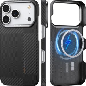 RAPTIC 2025 for iPhone 17 Pro Max 6.9 inch, Compatible with MagSafe, Non-Slip & Ultra Slim Light Case for 17 Pro Max with Caseless Feeling, 1500D Aramid Fiber Textures, [Tactile Woven-Mondrian]