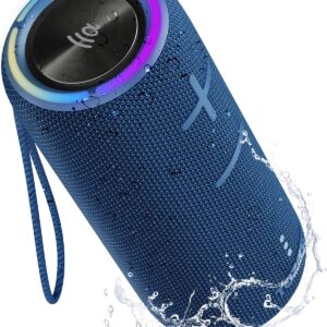 IPX7 Waterproof Bluetooth Speaker - 30W HD Sound, 8H Playtime, TWS Pairing, BT5.3, Portable for Pool/Beach/Shower, Blue Gift